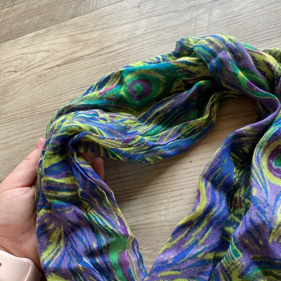 Charming Charlie Peacock Scarf/Wrap - Picture 3 of 6